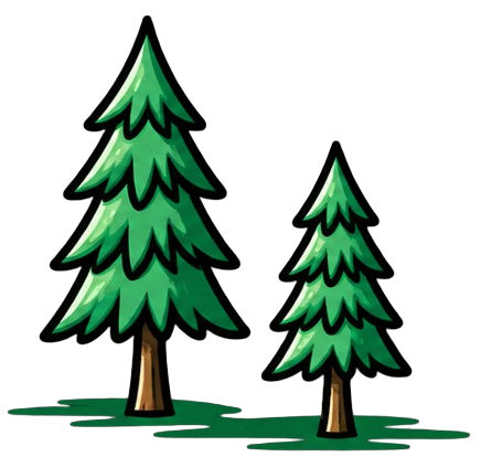 Pine trees accent